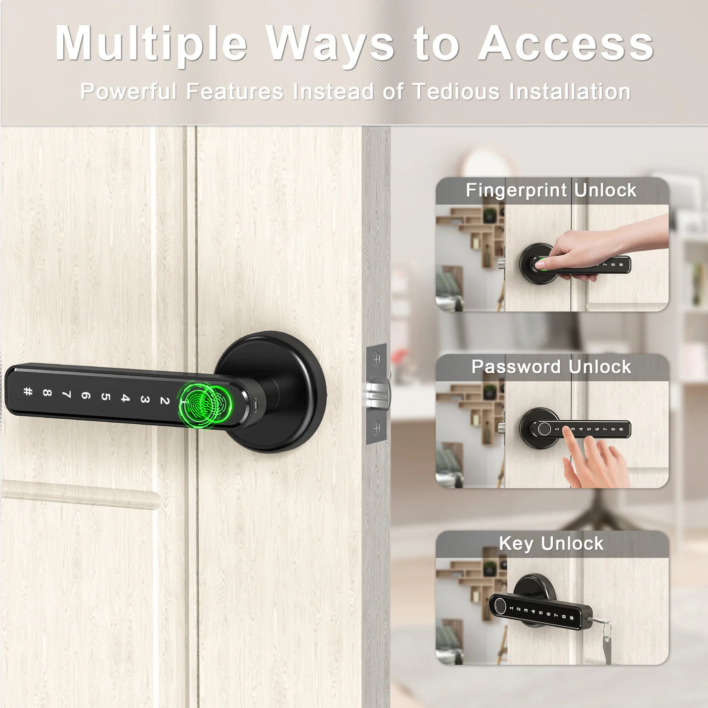 Fingerprint Door Lock with Keypad Keyless Entry Smart Lock