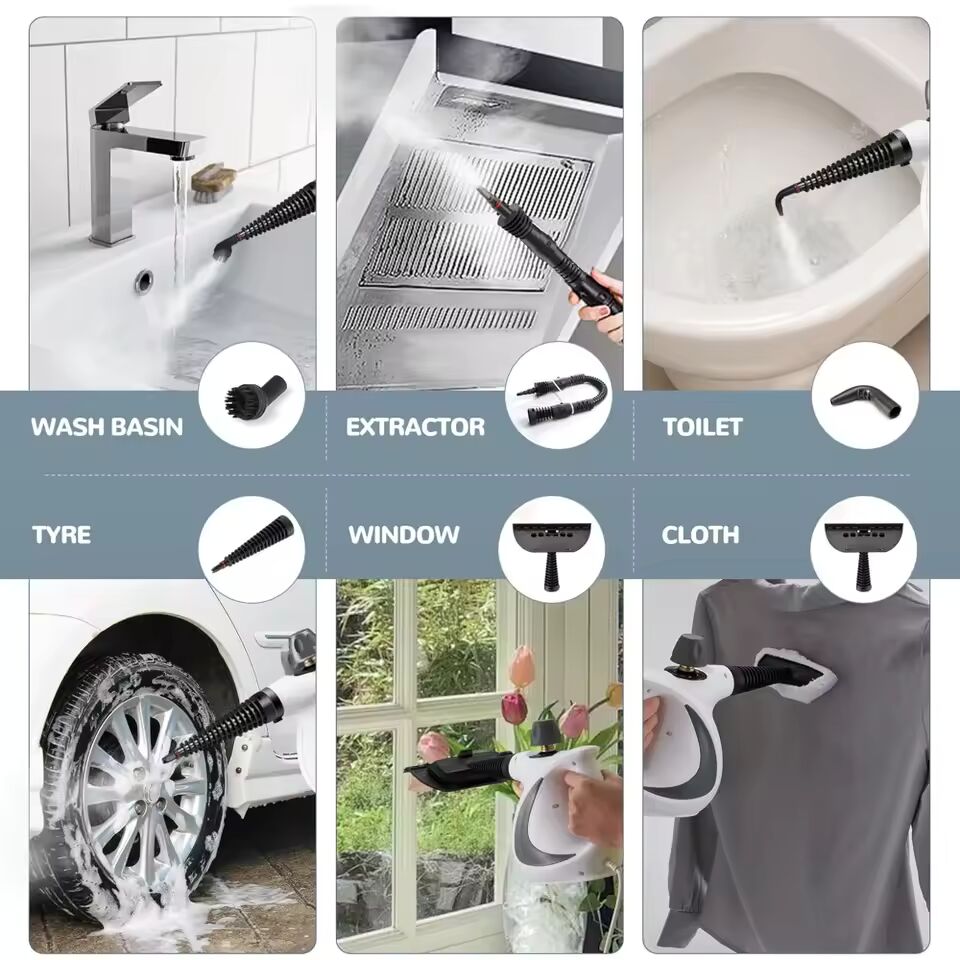 Portable cordless steam cleaner