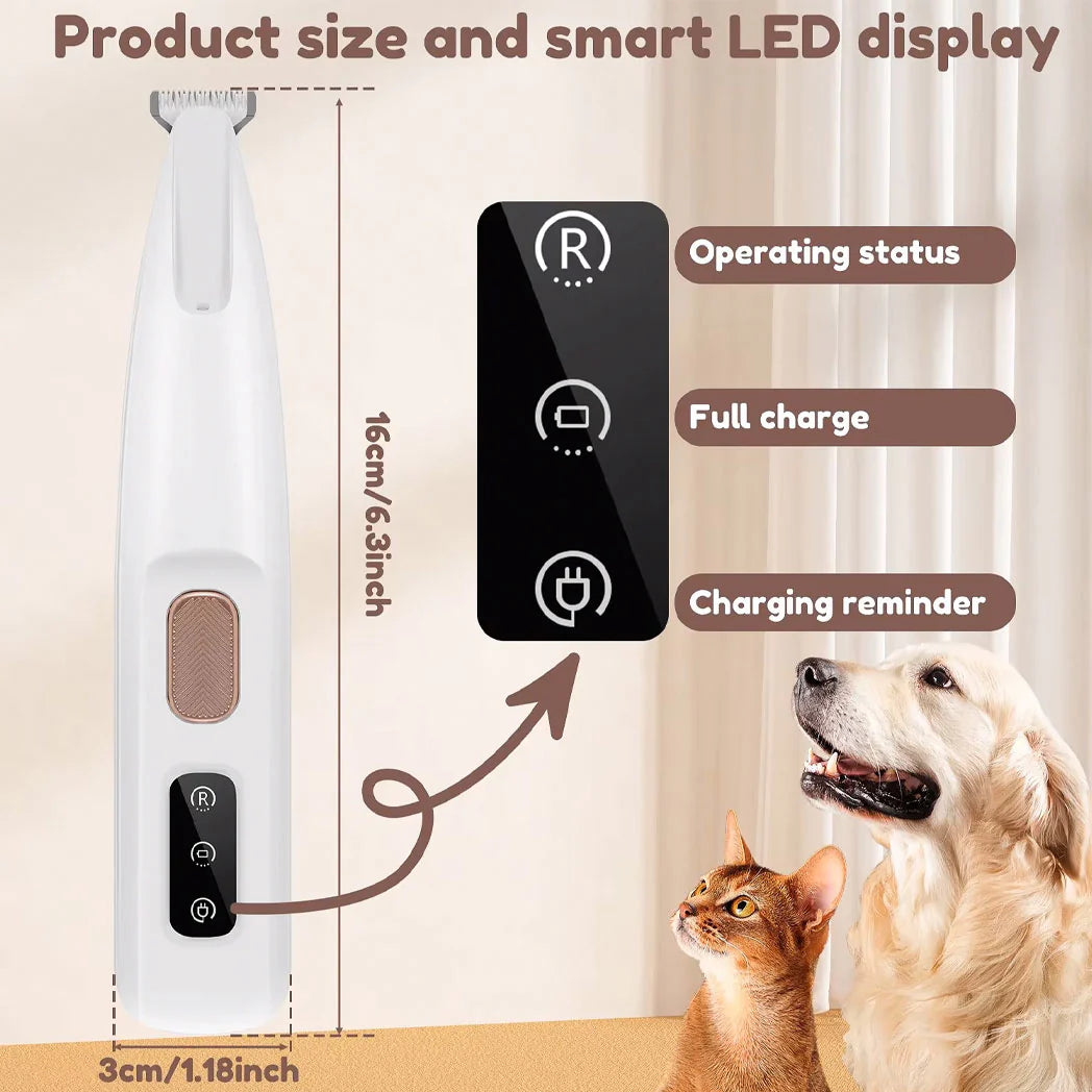 USB Pet Trimmer with Led Light