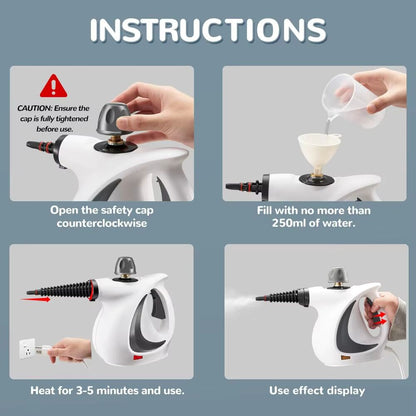 Portable cordless steam cleaner