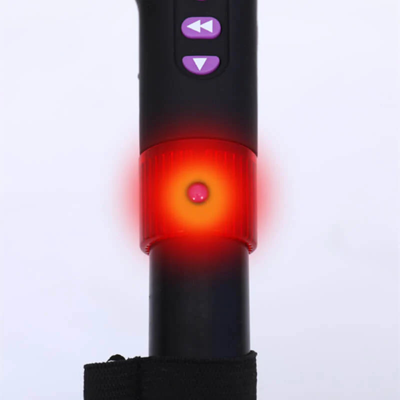 Smart walking cane with alarm LED light