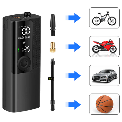 Portable tire inflator air compressor